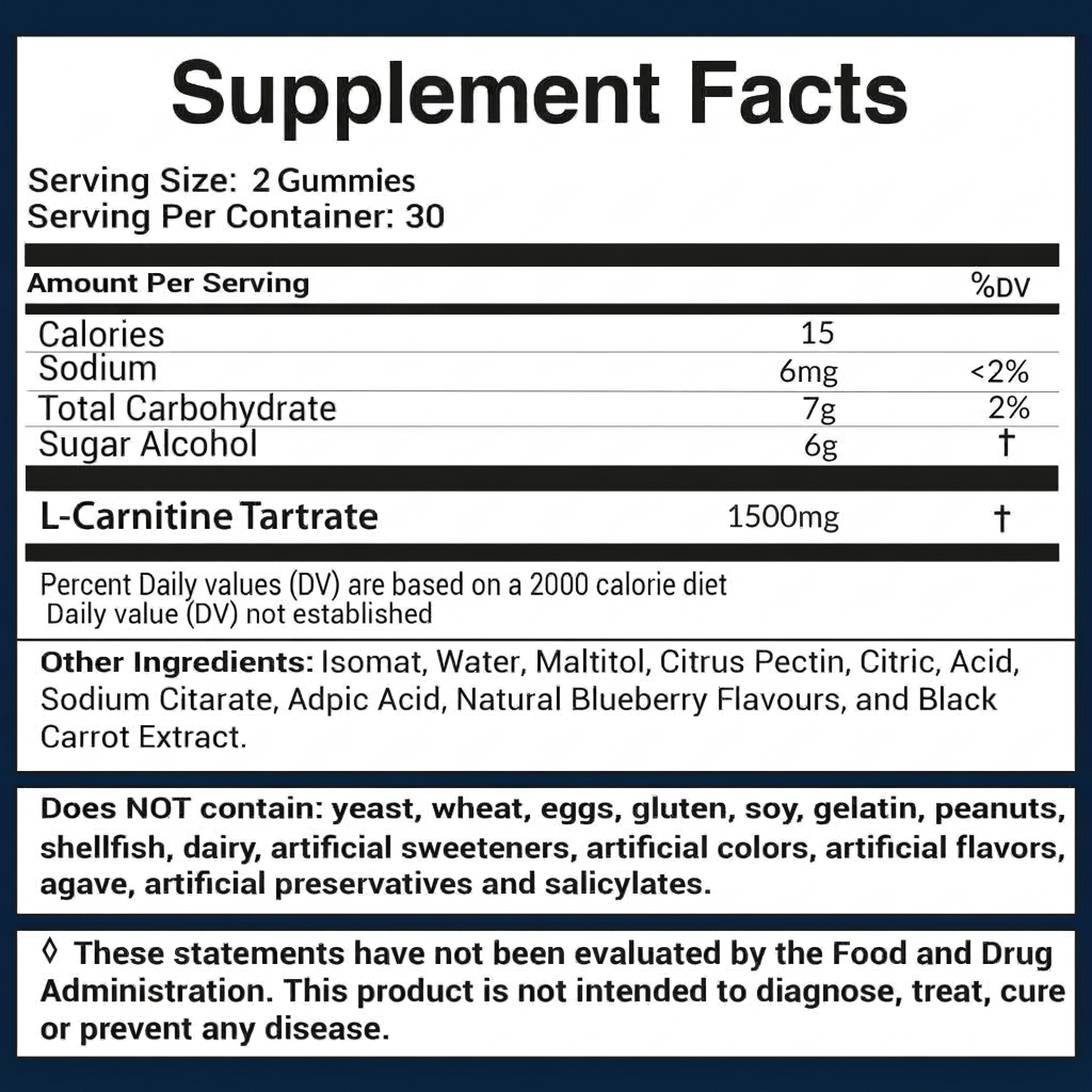 DISEN™ L-CARNITINE GUMMIES 1500MG