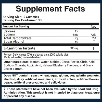 L-Carnitine Sugar-Free Blueberry Gummies