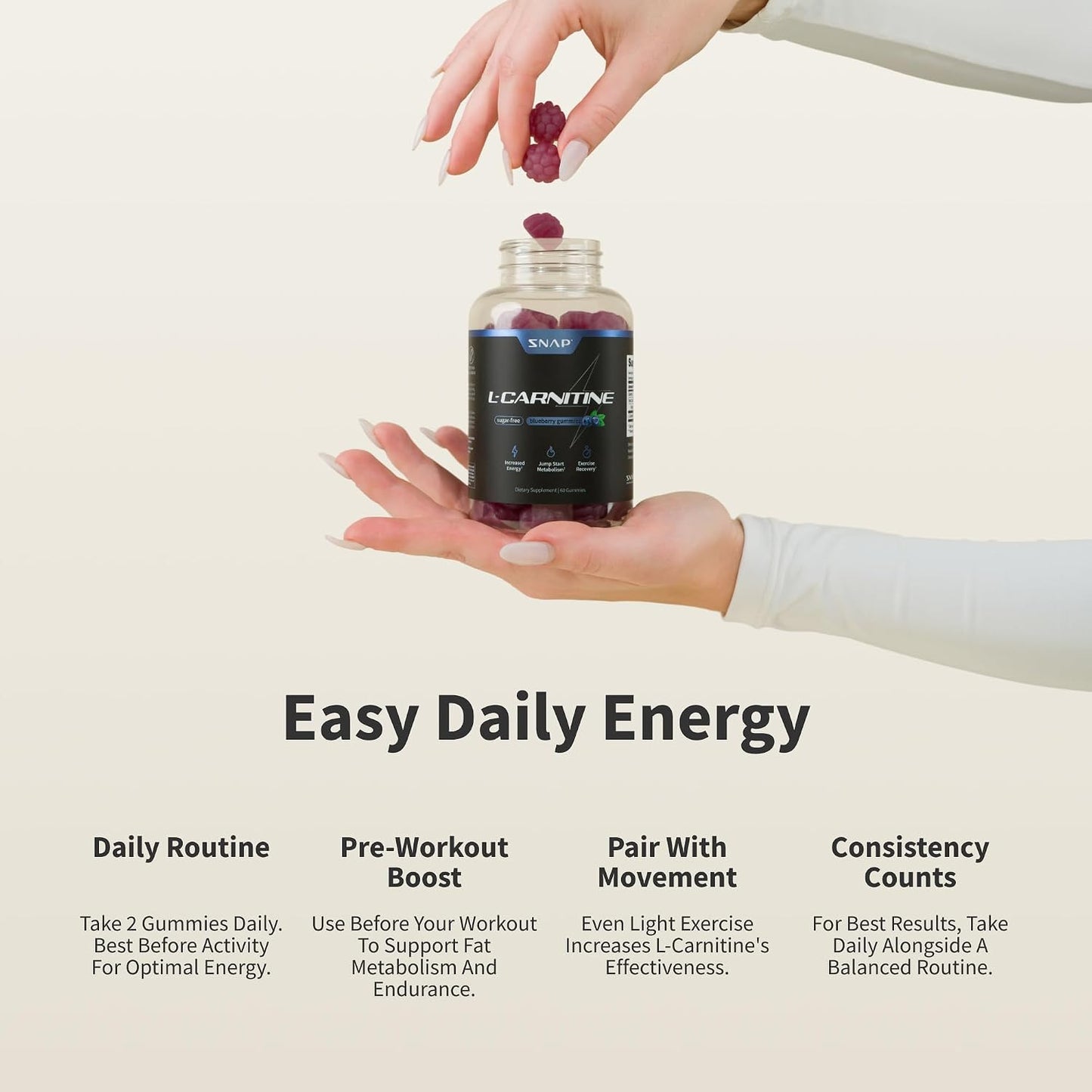 L-Carnitine Sugar-Free Blueberry Gummies