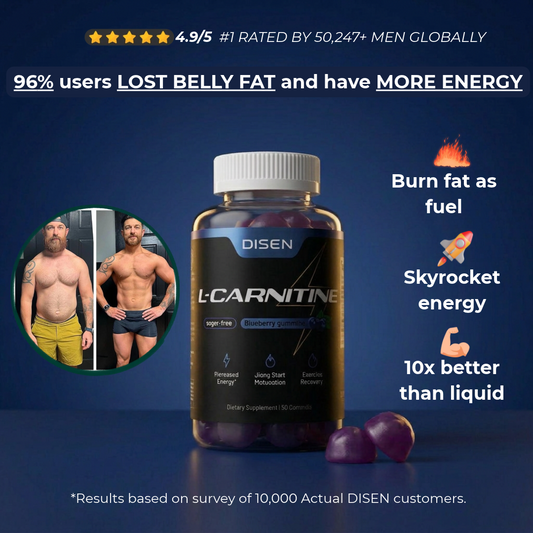 DISEN L-CARNITINE: #1 Rated Fat Burning Gummies by Men